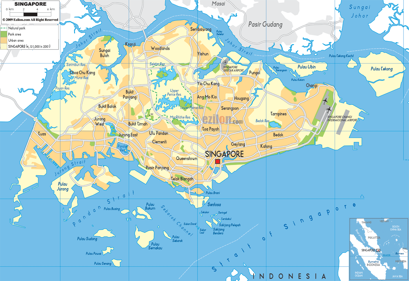singapore district map